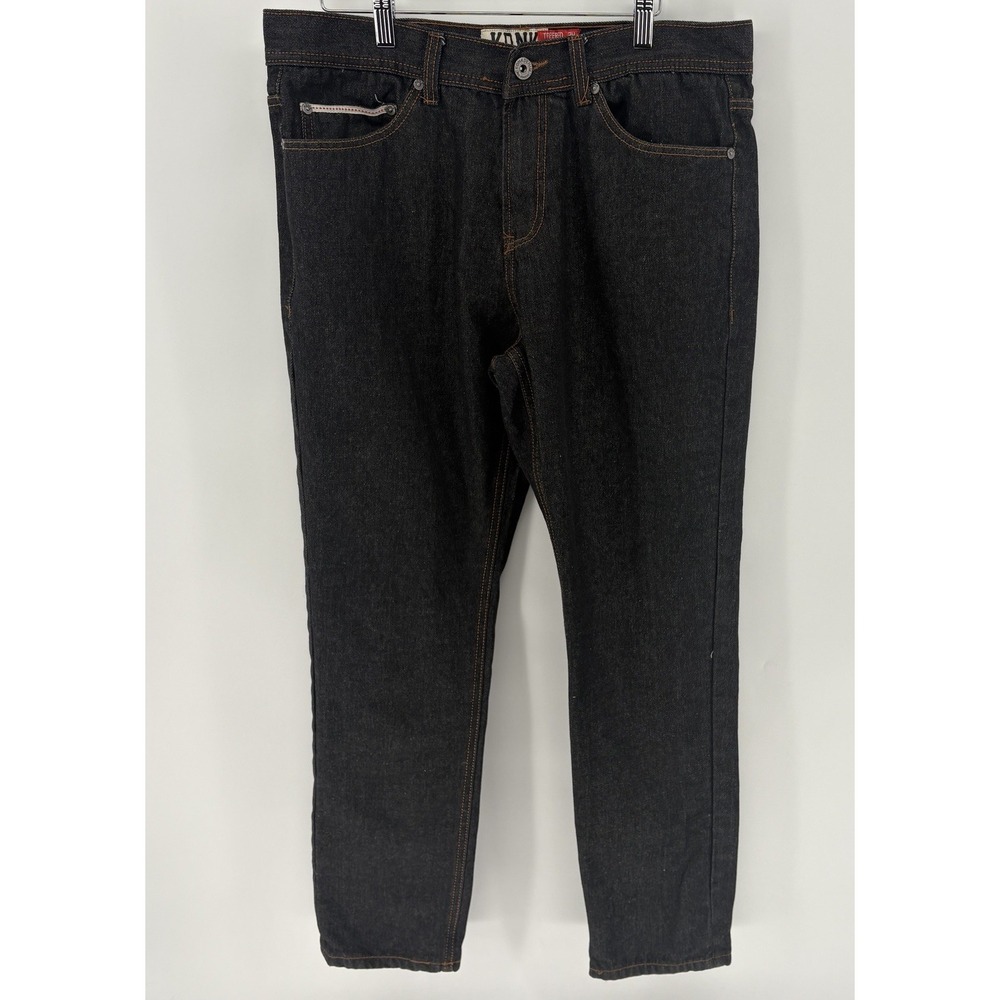 KDNK Los Angeles Jeans Men 34X31 Dark Indigo Slim Tapered Fit Cotton Stretch